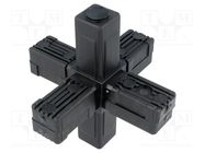 Mounting coupler; for profiles; Mat: polyamide; -30÷100°C; I: 77mm ELESA+GANTER