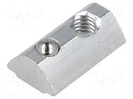 Nut; for profiles; Width of the groove: 8mm; steel; zinc; T-slot FATH