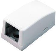 SURFACE MOUNT BOX, PLASTIC, 1 MOD, WHITE