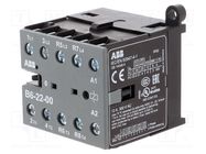 Contactor: 4-pole; NC x2 + NO x2; 220÷240VAC; 6A; B6; -20÷55°C ABB