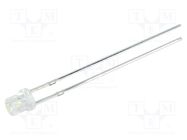 LED; 3mm; white cold; 720÷1120mcd; 120°; Front: recessed; 2.9÷3.6V OPTOSUPPLY