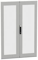 GLAZED DOOR, ENCLOSURE, STEEL/GLASS, GRY