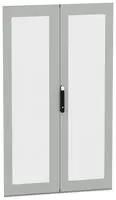 GLAZED DOOR, ENCLOSURE, STEEL/GLASS, GRY