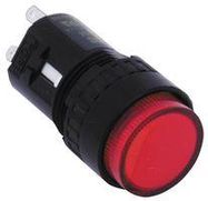 PANEL MOUNT INDICATOR, LED, 16MM, RED, 12V