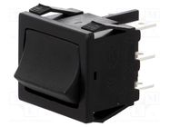 ROCKER; DP3T; Pos: 3; ON-OFF-ON; 10A/250VAC; 10A/28VDC; black; none 