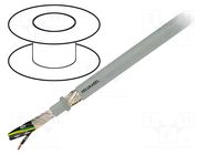 Wire: control cable; JZ-HF-CY; 7G0.75mm2; grey; stranded; Cu HELUKABEL