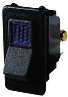 SWITCH, ROCKER, DPDT, 15A, 250V, BLACK