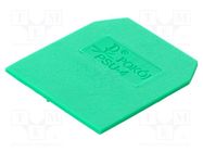 End/partition plate; green; Width: 1mm; polyamide; -25÷100°C POKÓJ