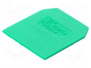 End/partition plate; green; polyamide; 1mm POKÓJ