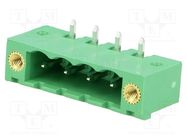 Pluggable terminal block; 5.08mm; ways: 4; angled 90°; socket 