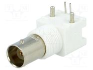 Connector: BNC; socket; female; angled 90°; 50Ω; THT; gold-plated TE Connectivity