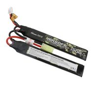 Gens ace 25C 1300mAh 2S1P 7.4V Saddle Airsoft Gun Lipo Battery with mini Tamiya Plug, Gens ace