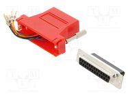 Transition: adapter; D-Sub 25pin female,RJ45 socket; red MH CONNECTORS