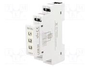 Module: voltage indicator; 3x230VAC; IP20; for DIN rail mounting 