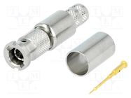 Connector: Micro BNC; plug; male; straight; 75Ω; crimped; for cable AMPHENOL RF