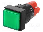 Switch: push-button; Pos: 2; SPDT; 3A/250VAC; 2A/24VDC; ON-(ON) ONPOW