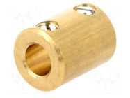 Adapter; brass; Øshaft: 6mm; copper; Shaft: smooth; Hole diam: 6mm MENTOR