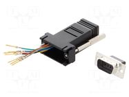 Transition: adapter; D-Sub 9pin male,RJ45 socket ENCITECH