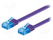 Patch cord; U/UTP; 6a; stranded; Cu; PVC; violet; 0.5m; 32AWG Goobay