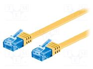 Patch cord; U/UTP; 6a; stranded; Cu; PVC; yellow; 1m; 32AWG Goobay