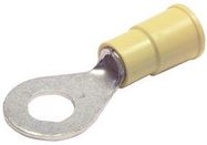 TERMINAL, RING TONGUE 1/4IN CRIMP YELLOW