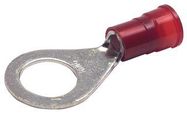 TERMINAL, RING TONGUE, 1/2IN, CRIMP, RED