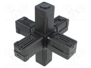 Mounting coupler; for profiles; Mat: polyamide; -30÷100°C; I: 77mm ELESA+GANTER