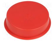 Plugs; Body: red; Out.diam: 94mm; H: 24mm; Mat: LDPE; push-in; SafeCAP SUNDPLAST