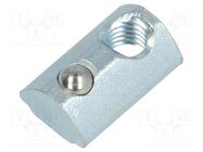 Nut; for profiles; Width of the groove: 5mm; steel; zinc; T-slot FATH