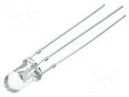 LED; red/yellow; 5mm; 30°; Front: convex; 1.8÷2.6VDC; No.of term: 3 OPTOSUPPLY