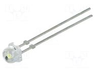 LED; white cold; 4.8mm; 2400÷4500mcd; 100°; Front: convex LITEON