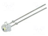 LED; white cold; 4.8mm; 2400÷4500mcd; 100°; Front: convex LITEON