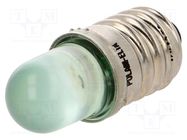 LED lamp; green; E10; 12VDC; 12VAC POLAM-ELTA