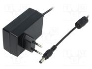 Power supply: switching; mains,plug; 9VDC; 2A; 18W; Plug: EU; 85% MEAN WELL