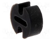 Spacer sleeve; LED; Øout: 4.5mm; ØLED: 3mm; L: 2mm; black; UL94V-2 FIX&FASTEN