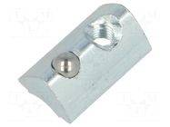 Nut; for profiles; Width of the groove: 6mm; steel; zinc; T-slot FATH