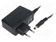 Power supply: switching; mains,plug; 9VDC; 2A; 18W; Plug: EU; 85.5% MEAN WELL