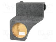 Car loudspeaker enclosure; MDF; gray melange; textil; 250mm; VW BASSER