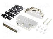 Connector: D-Sub; PIN: 37; plug; male; soldering; for cable; black ENCITECH