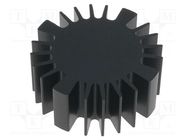 Heatsink; LED; Ø: 60mm; H: 25mm; black FISCHER ELEKTRONIK