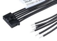 CABLE ASSY, 6P RCPT-FREE END, 150MM, BLK