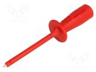 Measuring tip; 1000V; red; Tip diameter: 2mm; Socket size: 4mm HIRSCHMANN T&M