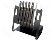 Tweezers-set; ESD; 7pcs. BERNSTEIN