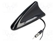 Antenna; SHARK; AM,FM; DIN; black; 12VDC; RG174 4CARMEDIA