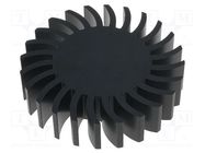 Heatsink; LED; Ø: 85mm; H: 20mm; black FISCHER ELEKTRONIK