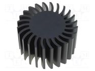 Heatsink; LED; Ø: 85mm; H: 50mm; black FISCHER ELEKTRONIK