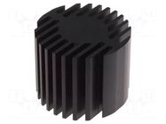 Heatsink; LED; Ø: 60mm; H: 50mm; black FISCHER ELEKTRONIK