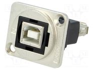 Adapter; USB A socket,USB B socket; FT; USB 2.0; metal; 19x24mm CLIFF