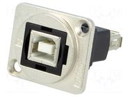 Adapter; USB A socket,USB B socket; FT; straight; USB 2.0; metal CLIFF