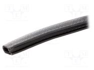 Hole and edge shield; PVC; L: 10m; black; H: 14.5mm; W: 10mm FATH